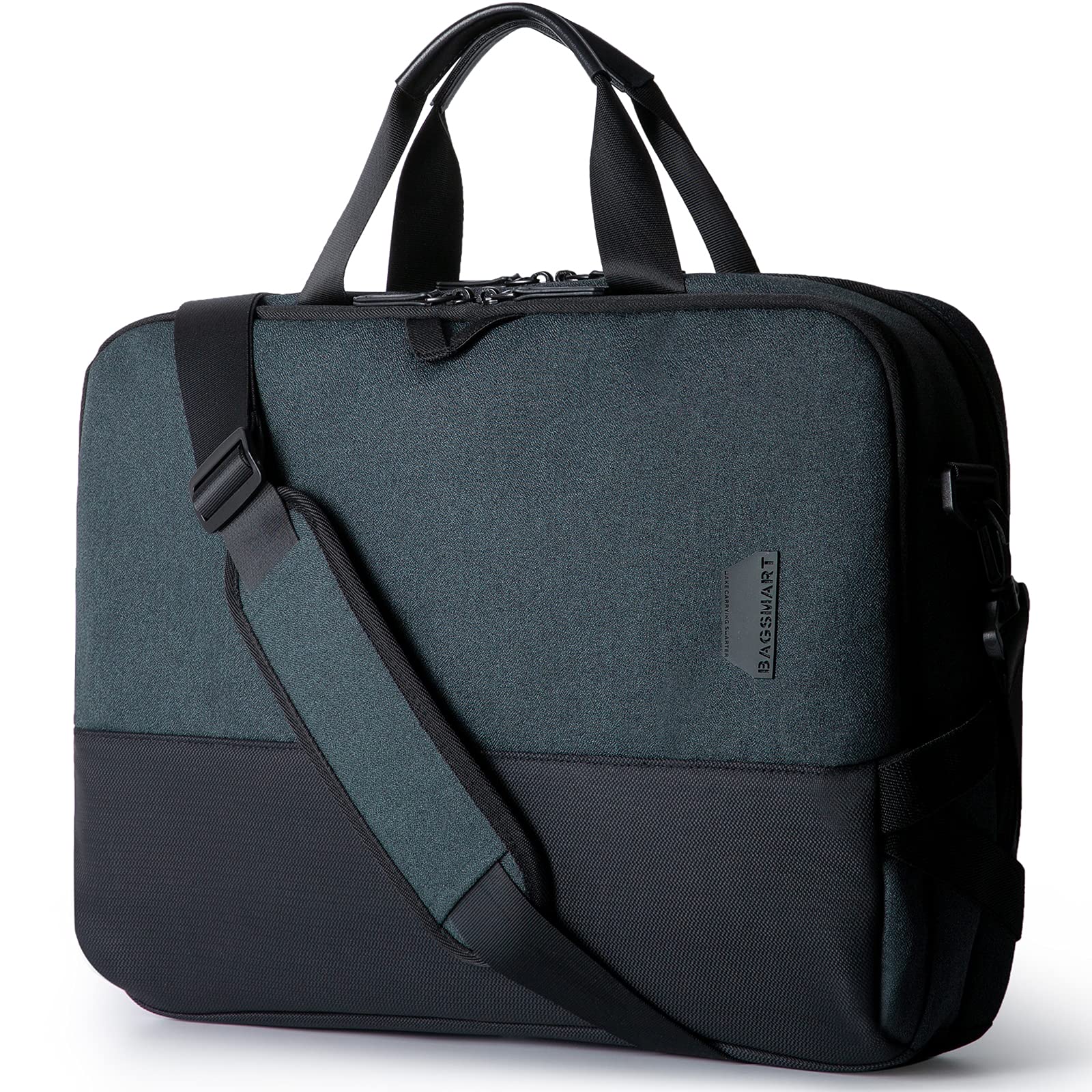 BAGSMART Laptop Bag, 15.6 Inch Computer Bag, Water Resistant Laptop Briefcase, RFID Blocking Messenger Shoulder Bag, Laptop Case for Men, Business, School, Travel, Blue