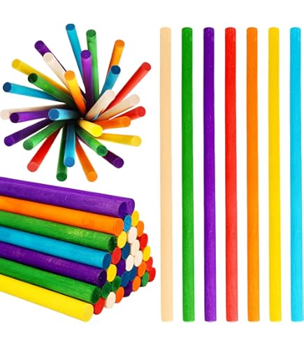 60 palos de ritmo para niños a granel, madera Music Lummi Sticks