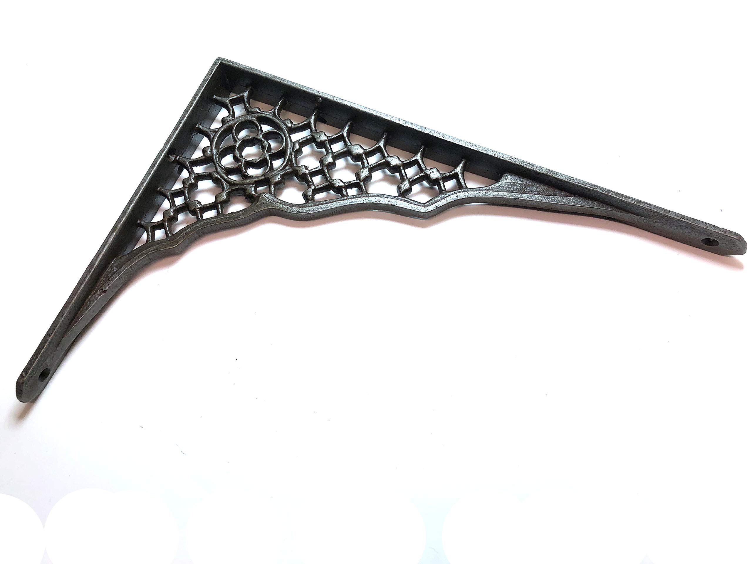 Pair of Large 295mm x 230mm Cast Iron Lattice Design Shelf Brackets