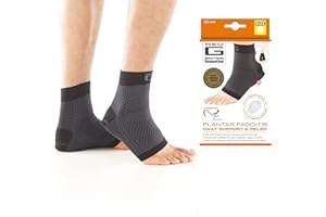 Neo-G Plantar Fasciitis Compression Socks – Support for Plantar Fasciitis, Heel and Arch Pain, Silicone Heel Cushioning for Targeted Pain Relief – Class 1 Medical Device – 1 Pair - XL