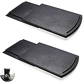 2 Pack Sliding Coffee Maker Tray, 12’’ Countertop Appliance Caddy Slider for Blender Toaster under Carbinet, Black ABS Rolling Out Tray