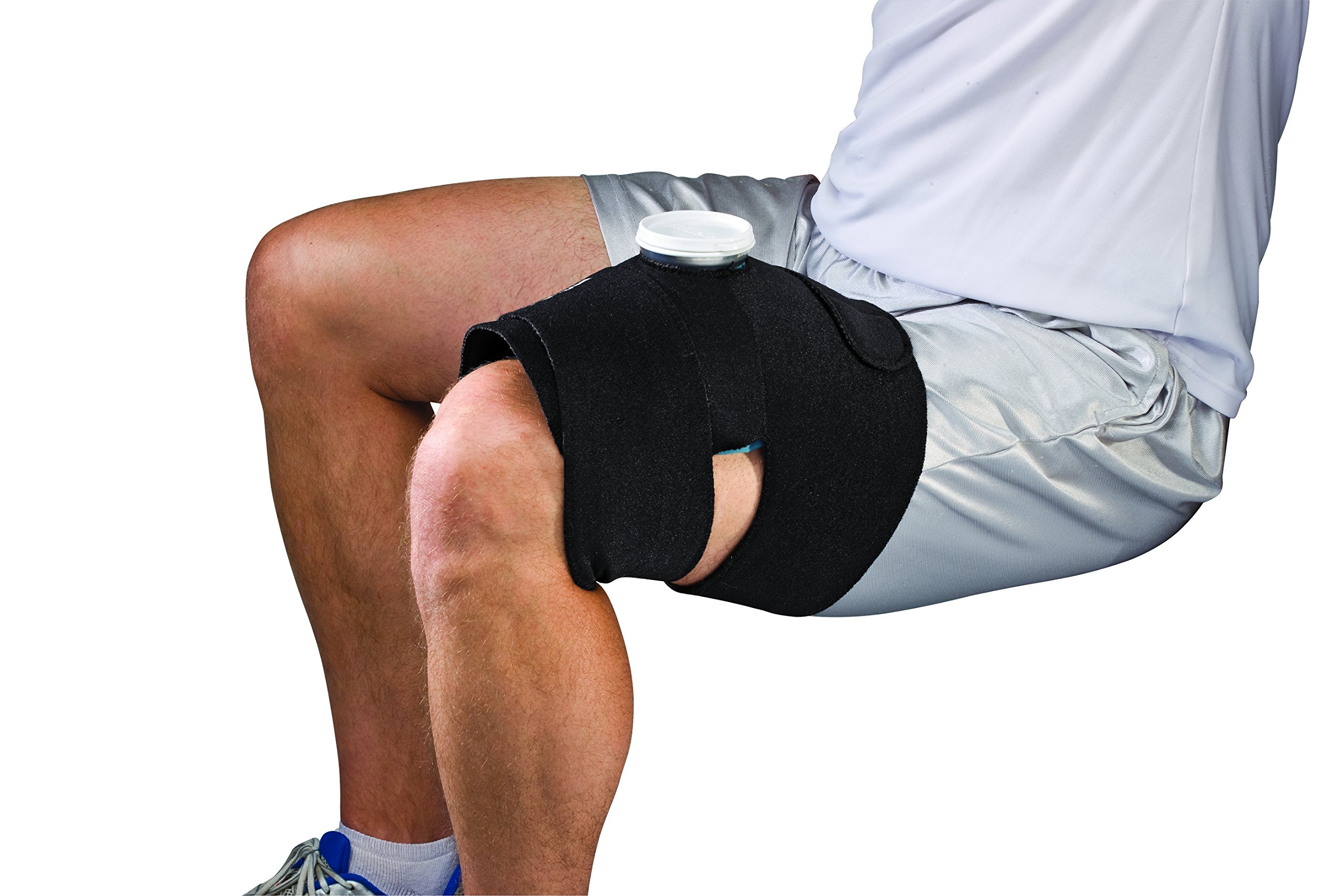 MUELLER Sports Medicine Ice Bag Wrap, Cold Therapy for Injuries and Pain Relief, Ice Pack Included, Black