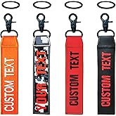 Uayma Custom Luggage Tags, Custom Personalized Luggage tag Name, Embroidery Key Ring Accessories for Car, Luggage, Crate,Gear