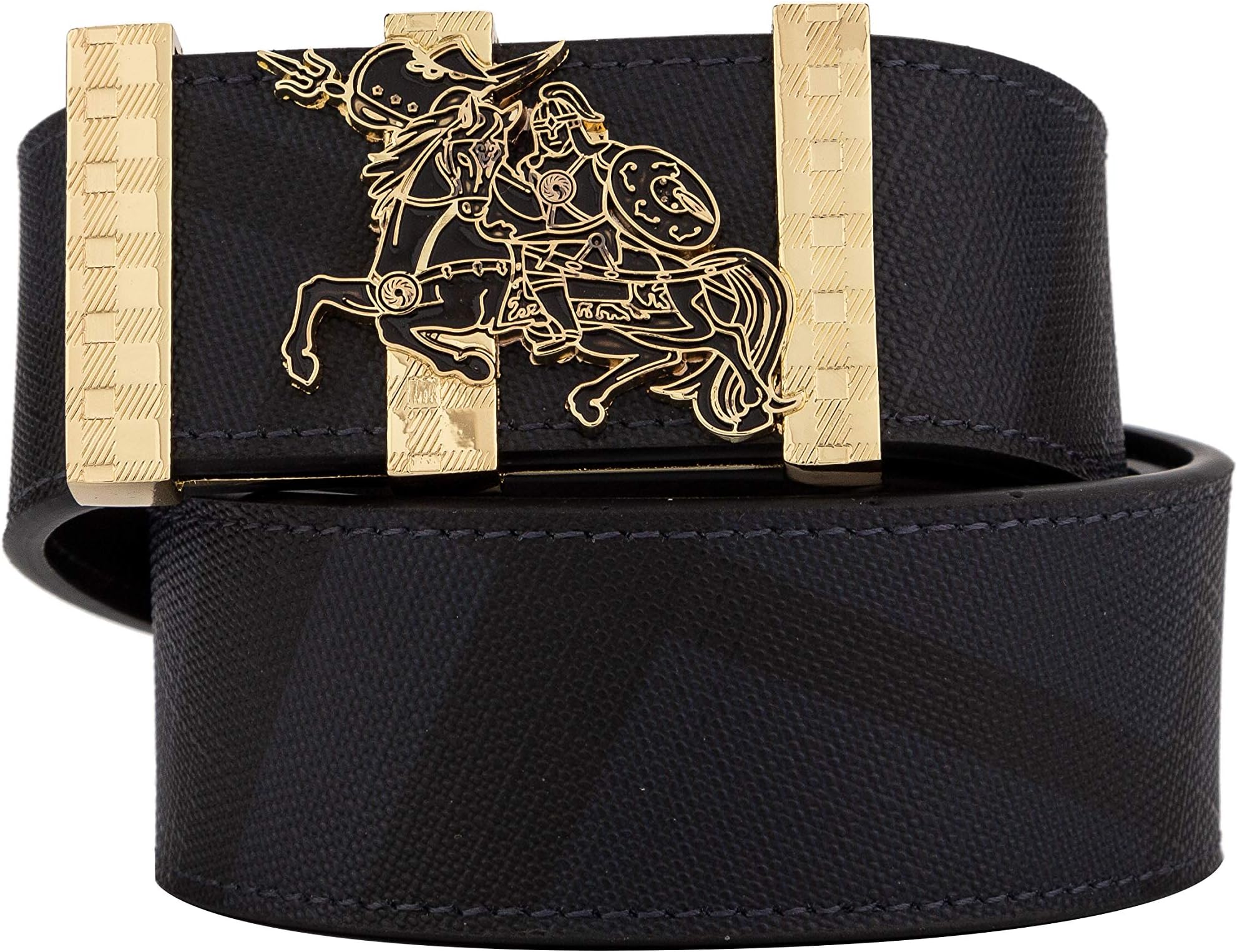 Belts for Men Fashion Comfort Leather Dress Belt Luxury Gold/Silver Buckle