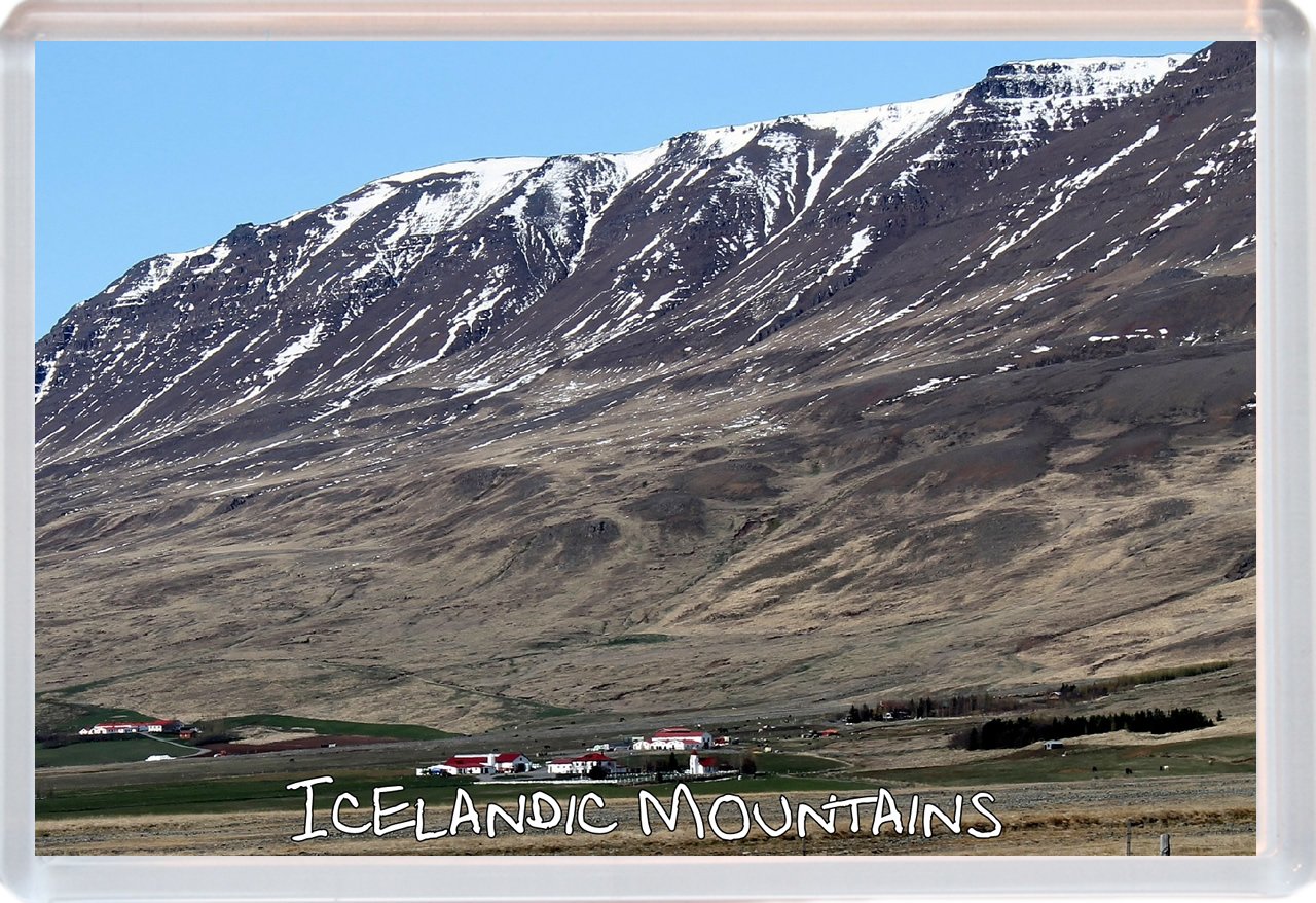 Montañas islandeses - Islandia - Jumbo imán del refrigerador de ...