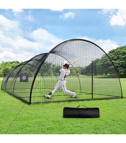 Cage De Frappe Gonflable 20x16x12 Pieds – Baseball/Softball – Avec Pompe Et Filet – EJIA