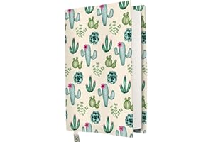 Book Cover - Hard Books Cover for Paperback, Washable Fabric, Book Protector- Padded, Tablet Pc Case Cover for Adult (Cactus,