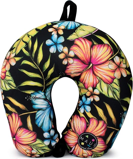 Amazon Com Maui And Sons Extra Soft Microbeads Travel Neck Pillow