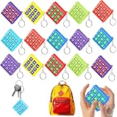 Zomiboo 16 Pcs Tic Tac Toe Game Keychains Party Favor for Kids 4-8, 6 Color | Treasure Classroom Prize for Kids 8-12 Birthday Goodie Bags Stuffers Halloween Treats Non Candy Chest Carnival Box Toys Gift
