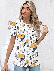 Kistore Womens Plus Size Short Sleeve Crew Neck