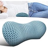 Panduo Lumbar Support Pillow for Office Chair, Memory Foam Lumbar Pillow for Lower Back Pain Relief (Blue)