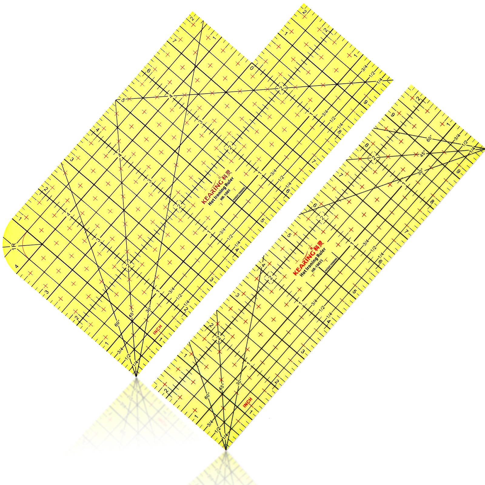 Weewooday 2 Pcs Hot Iron Ruler Hot Ironing Measuring Ruler for Sewing Hemmer Accessories Pressing Tool Heat Resistant Accessories DIY Tool Quilting Handmade for Electric Clothing Making 10 Inch