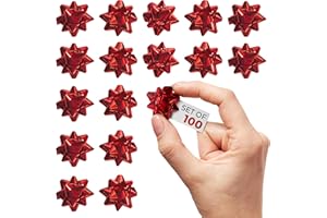 GRANATAN Red Bow 100 Pcs, 1" Small Gift Bows for Wrapping, Occasions: Christmas, Valentines Day, Holiday, Birthday, Party