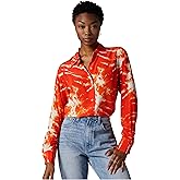 Equipment Womens Essential Top in Fiery Red Multi