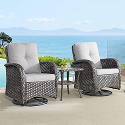 HUMMUH 6-Piece Patio Furniture PE Wicker Outdoor