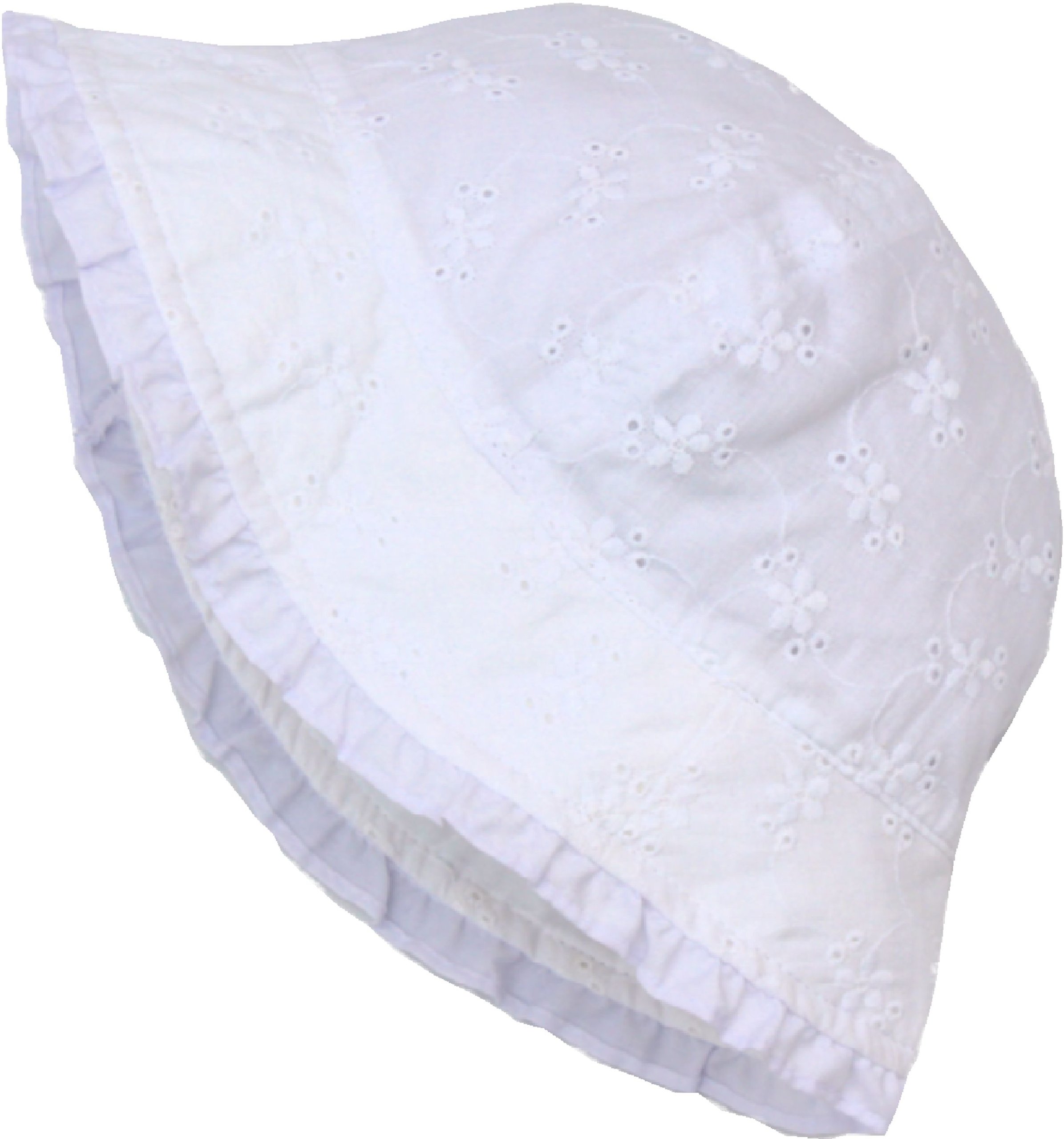 white eyelet sun hat baby girl