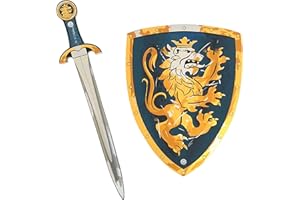 Liontouch - Noble Knight Toy Sword & Shield for Kids, Blue | Pretend Play Set in Durable Foam in Traditional Medieval Style | Safe Weapons & Battle Accessories for Dress Up & Knight Costumes for Boys