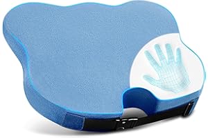 DREAMER CAR Wedge Shaped Seat Cushion for Car/Office Chair/Desk Chair Long Sitting- Soft Memory Foam Seat Cushion for Pain Relief,Blue