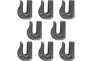 KOHAND 8 Packs 5/16 Inches Grab Hooks, G7 Carbon Steel Weld-On Chain Hooks, Heavy Duty Weld-On Grab Hooks for Trucks, Trailer