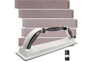 ZEHIQ Adjustable Flexible Sanding Block, Longboard Hand Sanding File Block with Hook and Loop Backing, Dust-absorbing Hand Push Board, Longboard Sander for Automobile Ship Wood Grinding, 70 * 400MM