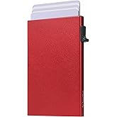 SparkMark Slim Metal Wallets | RFID Blocking Credit Card Holder Wallet | Minimalist Pop Up Wallet for Men and Women