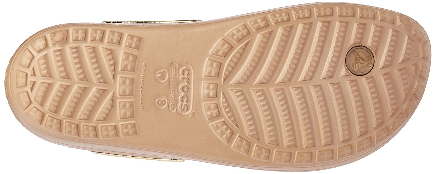 crocs sloane embellished women flip in gold
