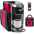 BAGSPRITE Coffee Maker Travel Bag Compatible with Keurig K-Mini or K-Mini Plus, Single Serve Coffee Brewer Carrying Case with