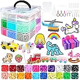 Fuse Beads Kit for Kids-11000 Beads,20 Colors 5mm Fuse Beads Set with Storage Box, Ironing Papers,Pegboards Booklet and Accessories,DIY Art Craft Toys Gifts for Girls & Boys Age 5+ Birthday Christmas