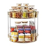 LAMU 12inch 2 Tier Lazy Susan Turntable Organizer
