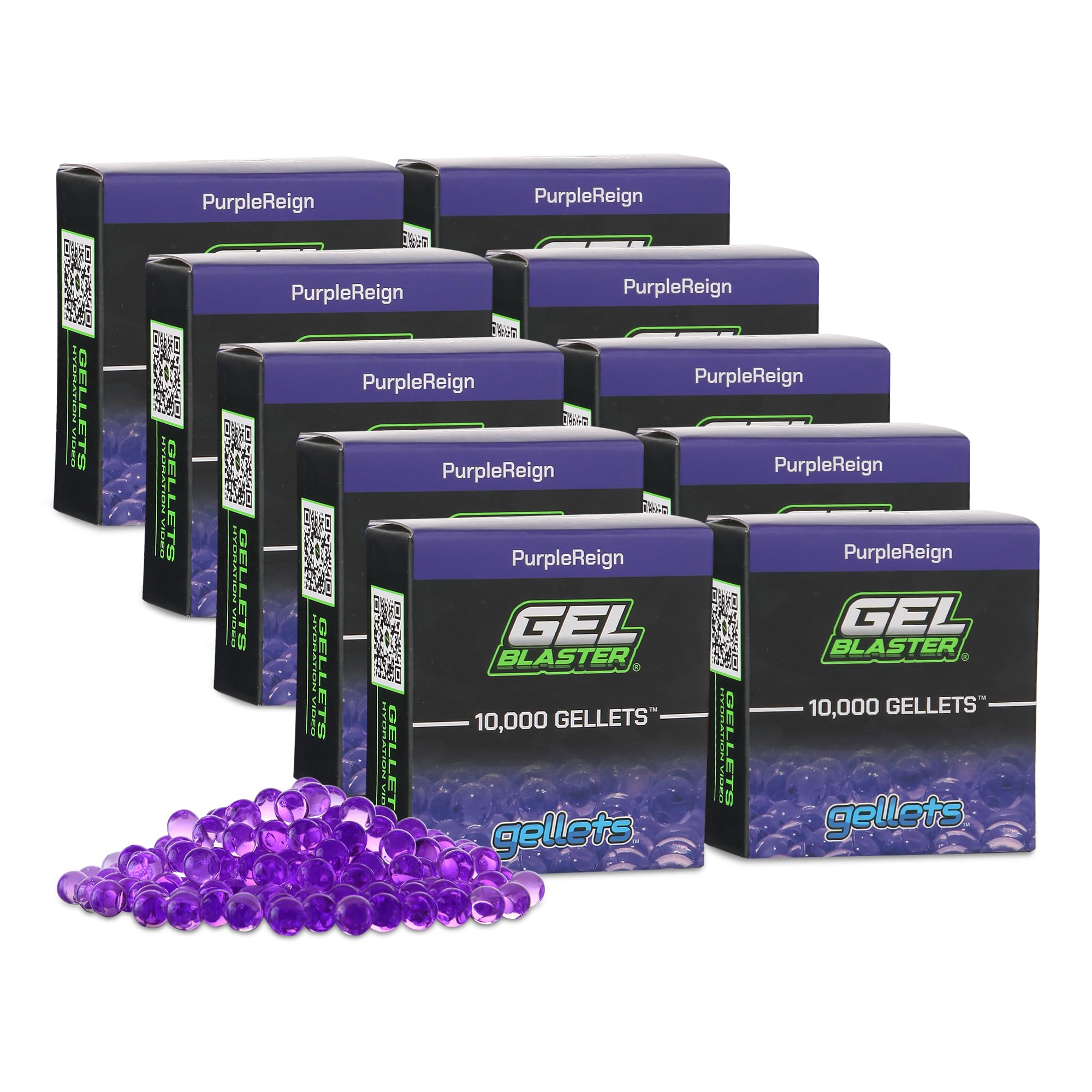 Gel Blaster 100,000 Gellets Refill Ammo - Purple, Made for Gel Blasters - Non-Toxic, Water Based Gel Balls - Made Specifically for Gel Blaster, for Ages 14+