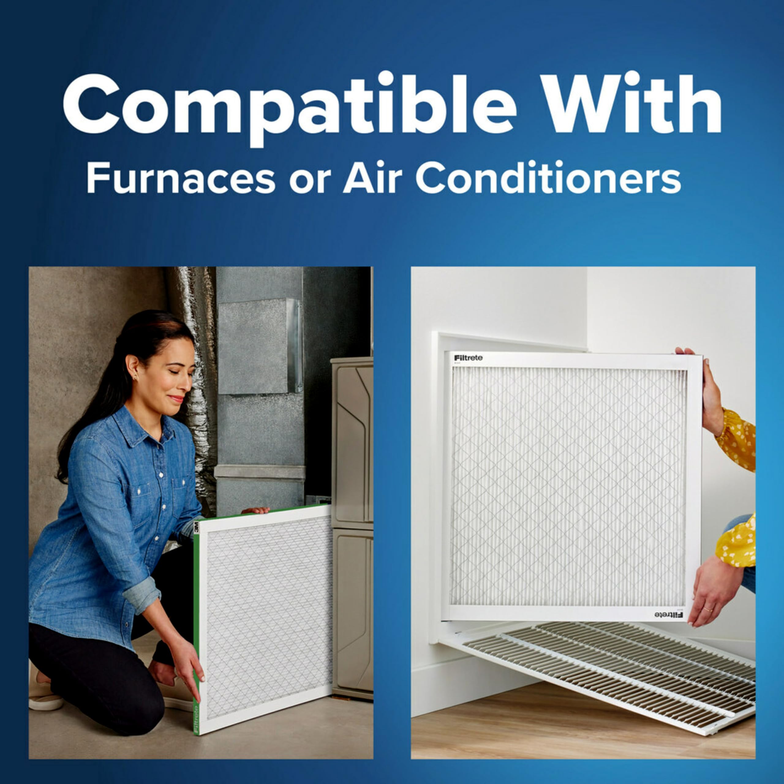 Filtrete 20x25x5 AC Furnace Air Filter, MPR 700, MERV 8, Fits Trion Air Bear & Carrier, Dust, Pollen & Pet Dander Reduction, 2-Pack (actual size 19.56 x 24.13 x 4.75 in)