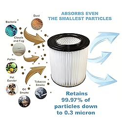 HQRP 2-pack 7" Filter compatible with Dirt Devil
