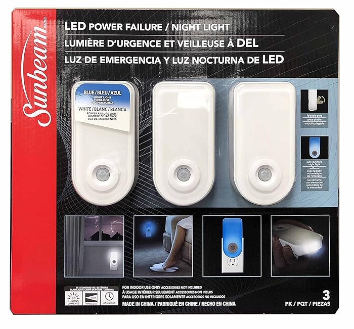 Sunbeam BHBUSAZIN027274 710114 Night Light, White