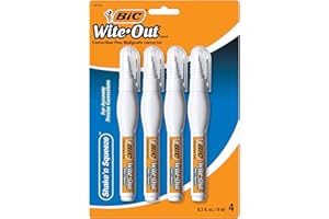 BIC Wite-Out Shake 'n Squeeze Correction Pen, 8 ml, White, 4 Count (WOSQPP418), 3 Pack
