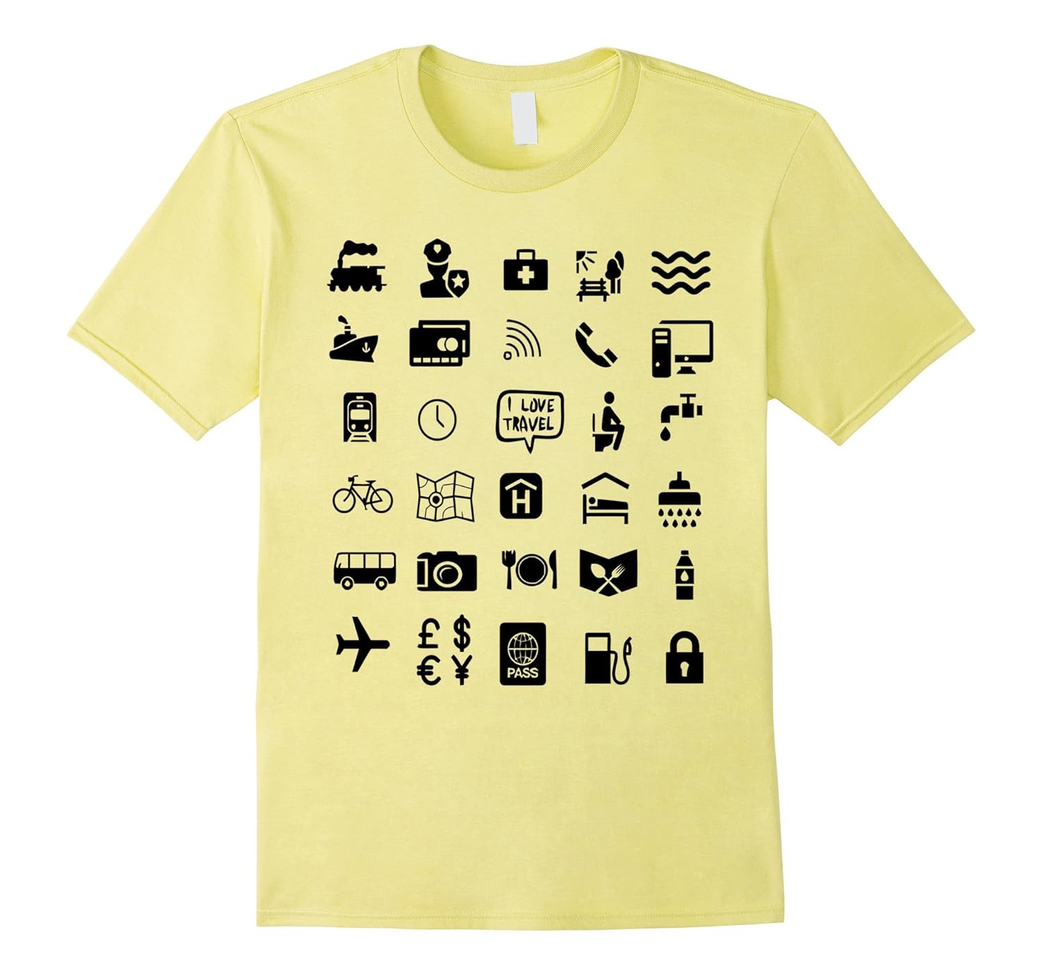 Travel Icon Shirt Travel Guide Icons TShirt
