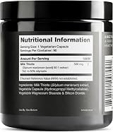 Toniiq Milk Thistle 500 mg 50:1 Extract 80% Silymarin 90 Capsules view 2