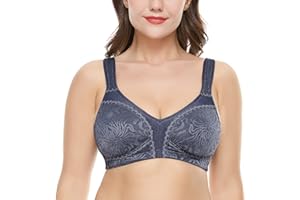 WingsLove Women's Minimizer Full Coverage Non Padded Wire-Free Bra Comfort Plus Size Everyday Bras