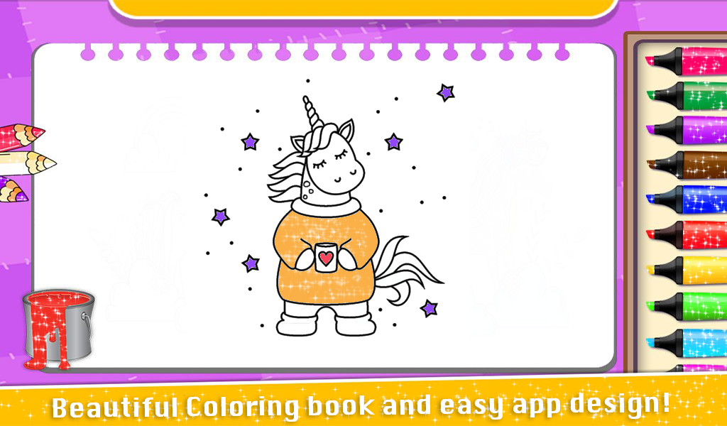 Glitter Unicorn Coloring Book Amazon Com Appstore For Android