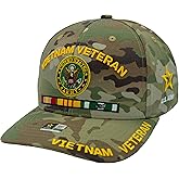 Vietnam Veteran Hat for Men Official Licensed US Army Embroidered Military Army Seal Adjustable Veterans Baseball Cap