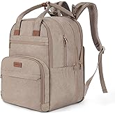 mommore Diaper Bag Expandable Large Baby Bag for 2 Kids/Twins with Wet&Dry Pocket, Travel Diaper Backpack for Mom Dad, Changing Pad, Luggage Strap