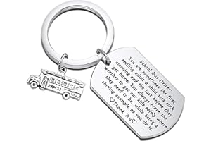 FUSTMW School Bus Driver Appreciation Gift Thank You Keychain Gifts for School Bus Driver Back to School Gift