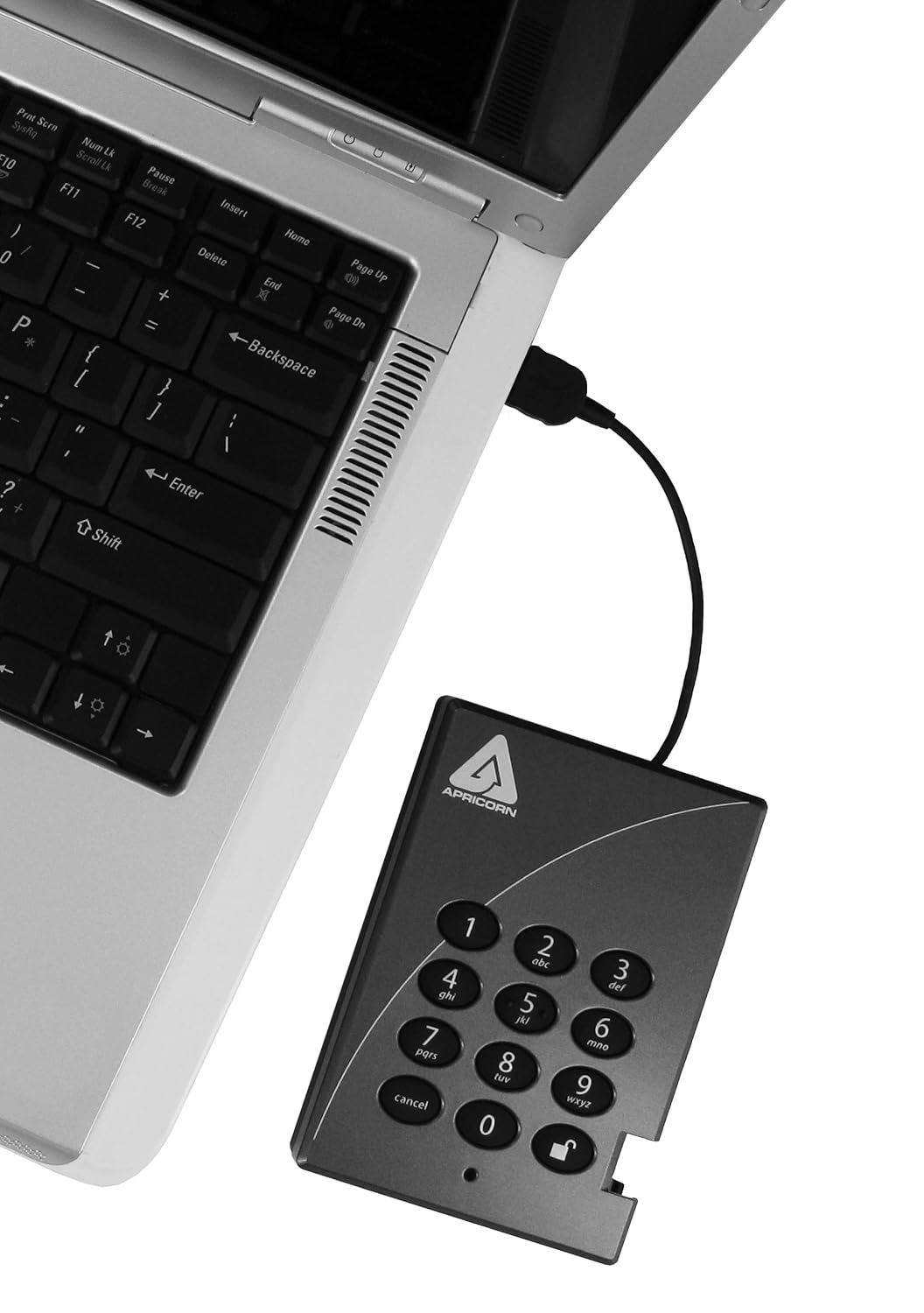 Amazon.com: Apricorn Direct Padlock 256-bit 1 TB USB 2.0 External Hard  Drive A25-PL256-1000 (Grey): Electronics