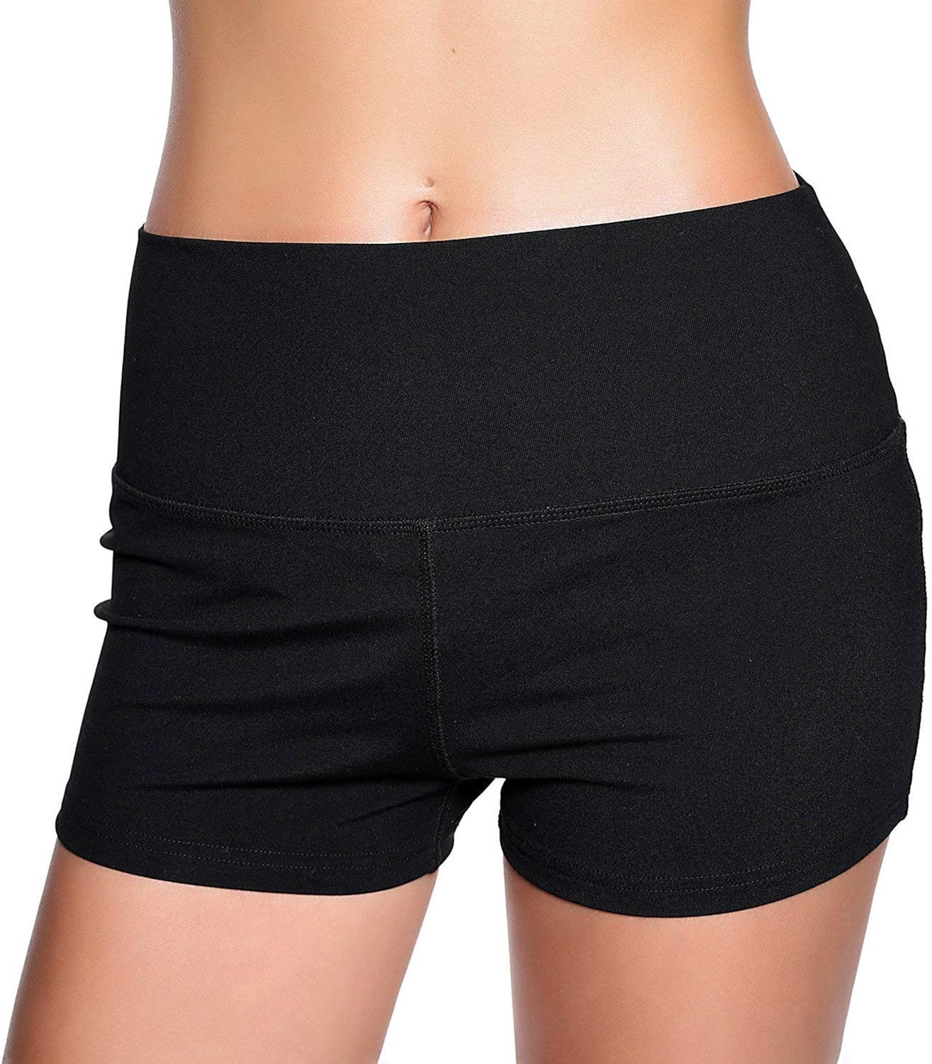 RIKKI Women's High Waist Thigh Slimming Bike Fitness Running Shorts Amazon.co.uk Clothing