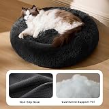 Bedsure Plush Round Cat Bed 50x50x13cm Dark Grey OEKO-TEX view 3