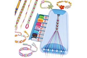 RDFMY Friendship Bracelet Making Kit for Girls, Arts and Crafts Bracelets String Maker Kit for Kids Ages 8-12 Christmas Birthday Gifts (All Blue)