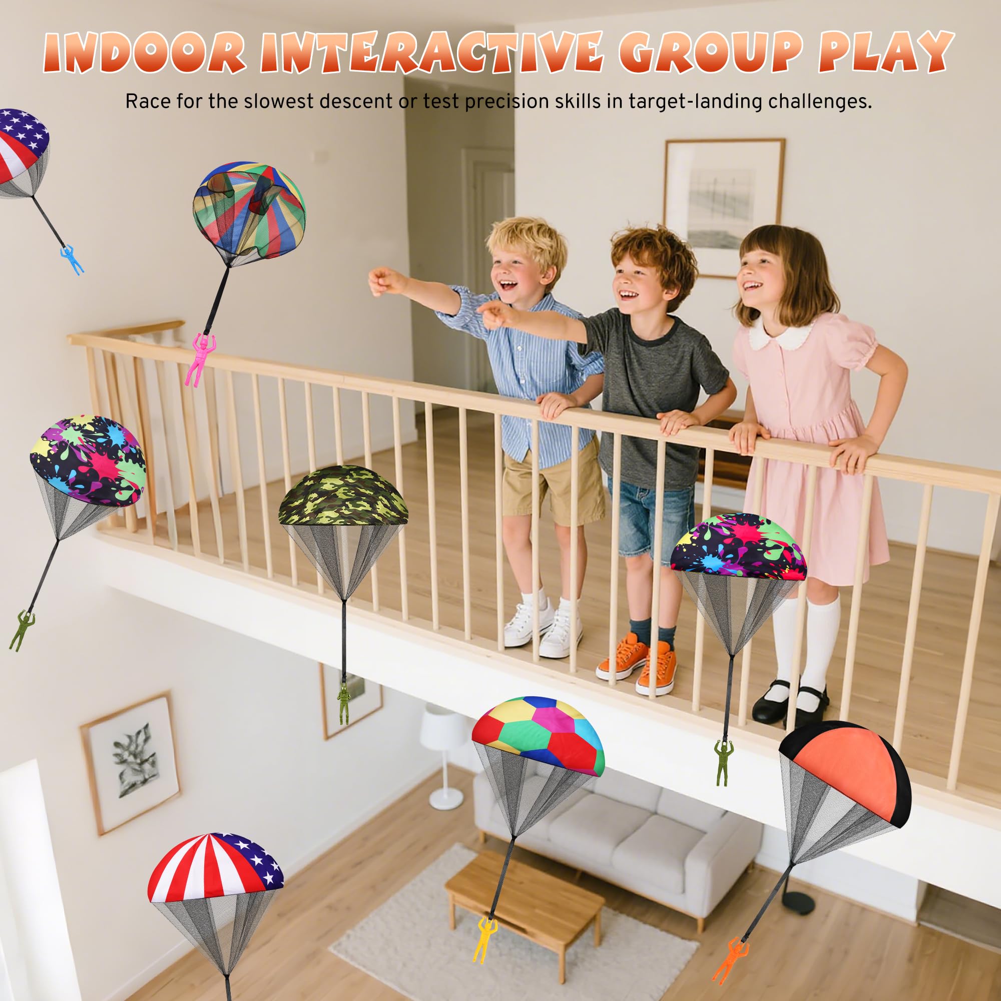 Parachute Toy for Kids, Outdoor Toys Flying Parachute Men, Inside & Outside Toys for or 3 4 5 6 7 8 9 10 11 12 Year Old, Christmas Stocking Stuffers for Kids Idea 2025 Unique Boys Party Favors