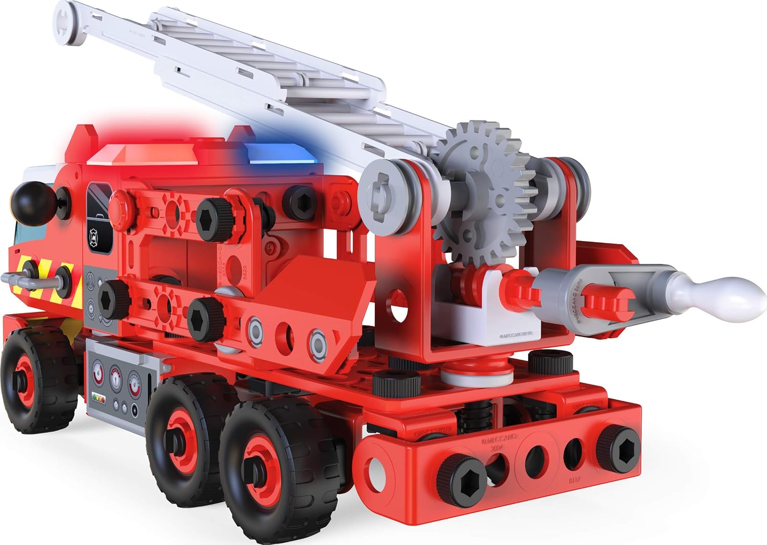 MECCANO Junior, Rescue Fire Truck with Lights and Sounds STEAM Building Kit, for Kids Aged 5 and Up, Grey, Medium - Image 5