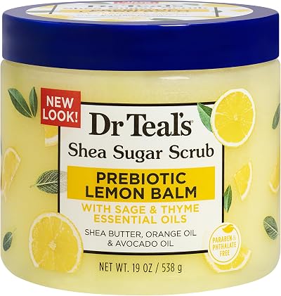 Dr Teal's Shea Sugar Scrub Prebiotic Lemon Balm 538Gm Body Care