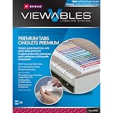 Smead, 64905, Viewables Color Labeling System, 1 1/4" Width x 3 1/2" Length, Assorted Colors, 25 Tabs/Pack, Sold As 1 Pack