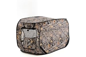 Chunm Dog Blind Doghouse Ground for Waterfowl Hunting Waterfowl Field Bird Bully Dog Blind Ultra Quick Setup with No Pins, Hi